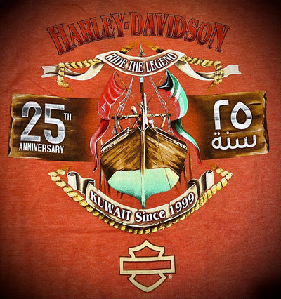 Flight Heather Orange T-Shirt Thirt Kuwait Teamer 25th Senivary