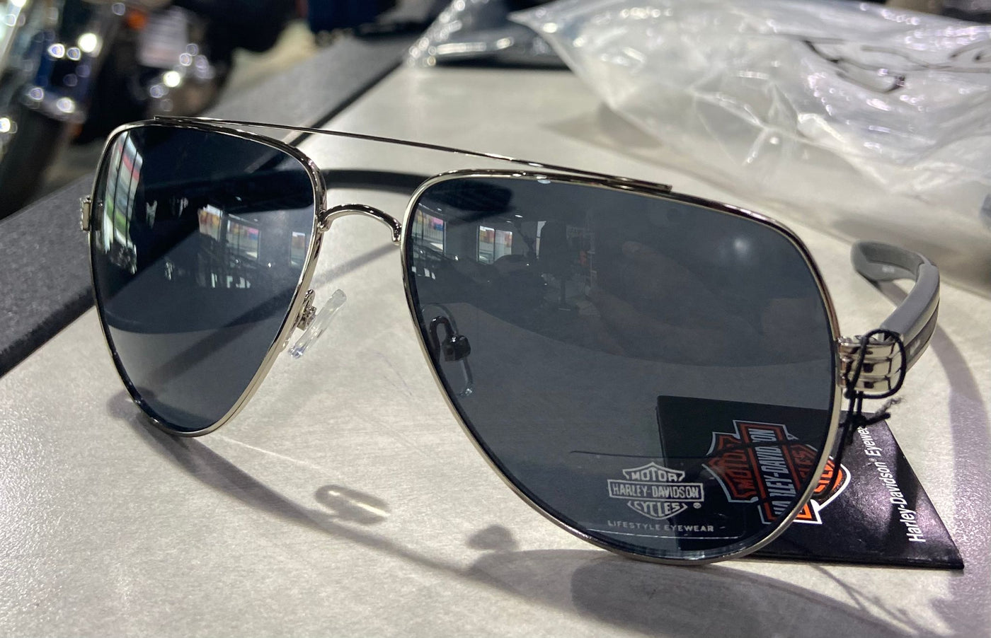 Men's Aviators Pilot Sunglasses-SILVER BLACK LENS