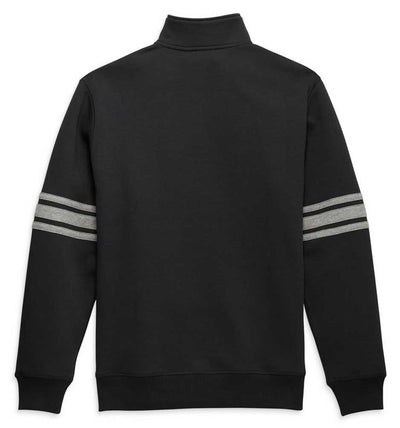 Harley-Davidson® Men's Staple 1/4-Zip Mockneck Pullover - Black