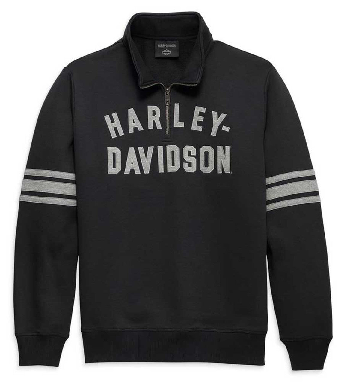Harley-Davidson® Men's Staple 1/4-Zip Mockneck Pullover - Black
