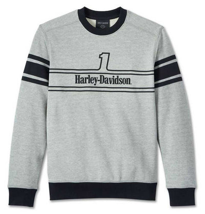 Harley-Davidson® Men's #1 Racing Pullover Sweatshirt - Heather Gray
