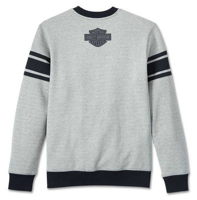 Harley-Davidson® Men's #1 Racing Pullover Sweatshirt - Heather Gray