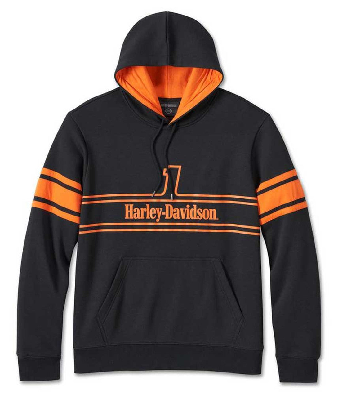 Harley-Davidson® Men's #1 Racing Pullover Hoodie - Black/Orange