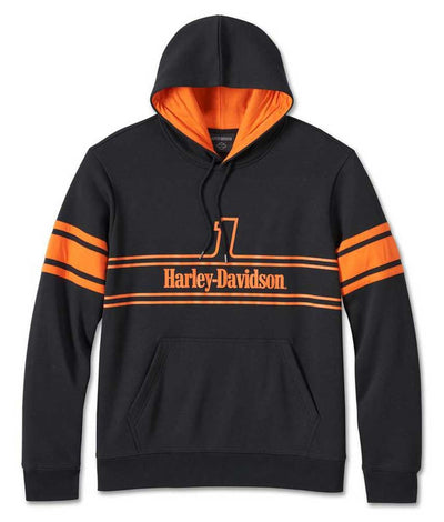 Harley-Davidson® Men's #1 Racing Pullover Hoodie - Black/Orange