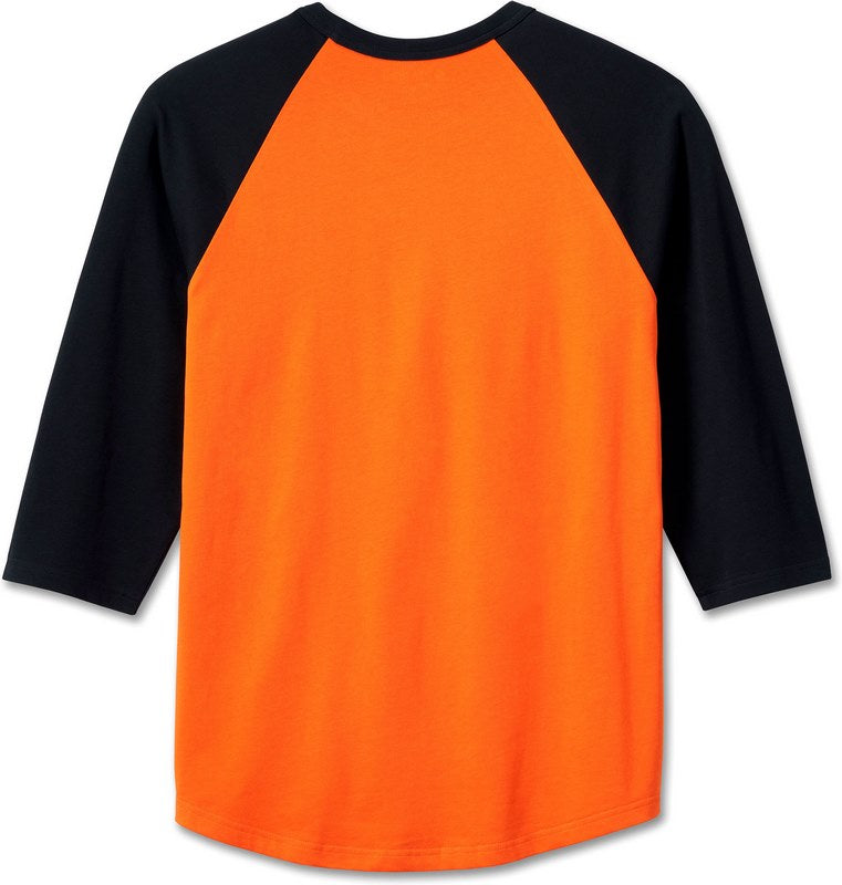 Harley-Davidson Tee-Knit, Colorblock-Design-Harley Orange