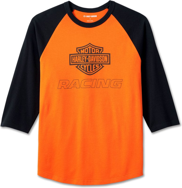 Harley-Davidson Tee-Knit, Colorblock-Design-Harley Orange