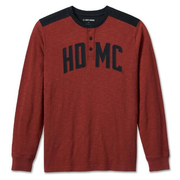 Harley-Davidson Men's HD-MC Long Sleeve T-Shirt Black/Red