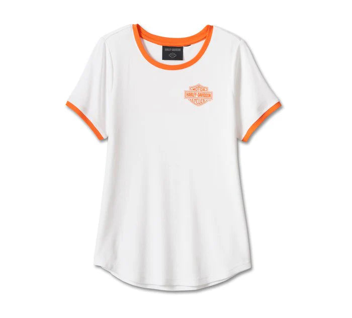Harley-Davidson Women's Screamin' Eagle Ringer Tee - Bright White