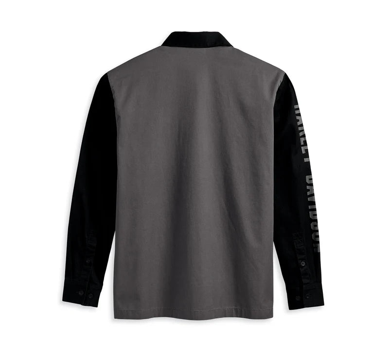 Harley-Davidson Men's Mechanic Shirt - Colorblocked - Blackened Pearl