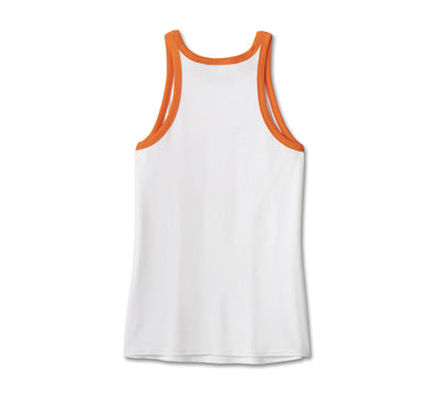 Womens Screamin Eagle Ribbed Tank - Bright White