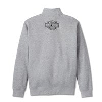 Harley-Davidson® Men's Darting Zip-Up Sweatshirt GRAY