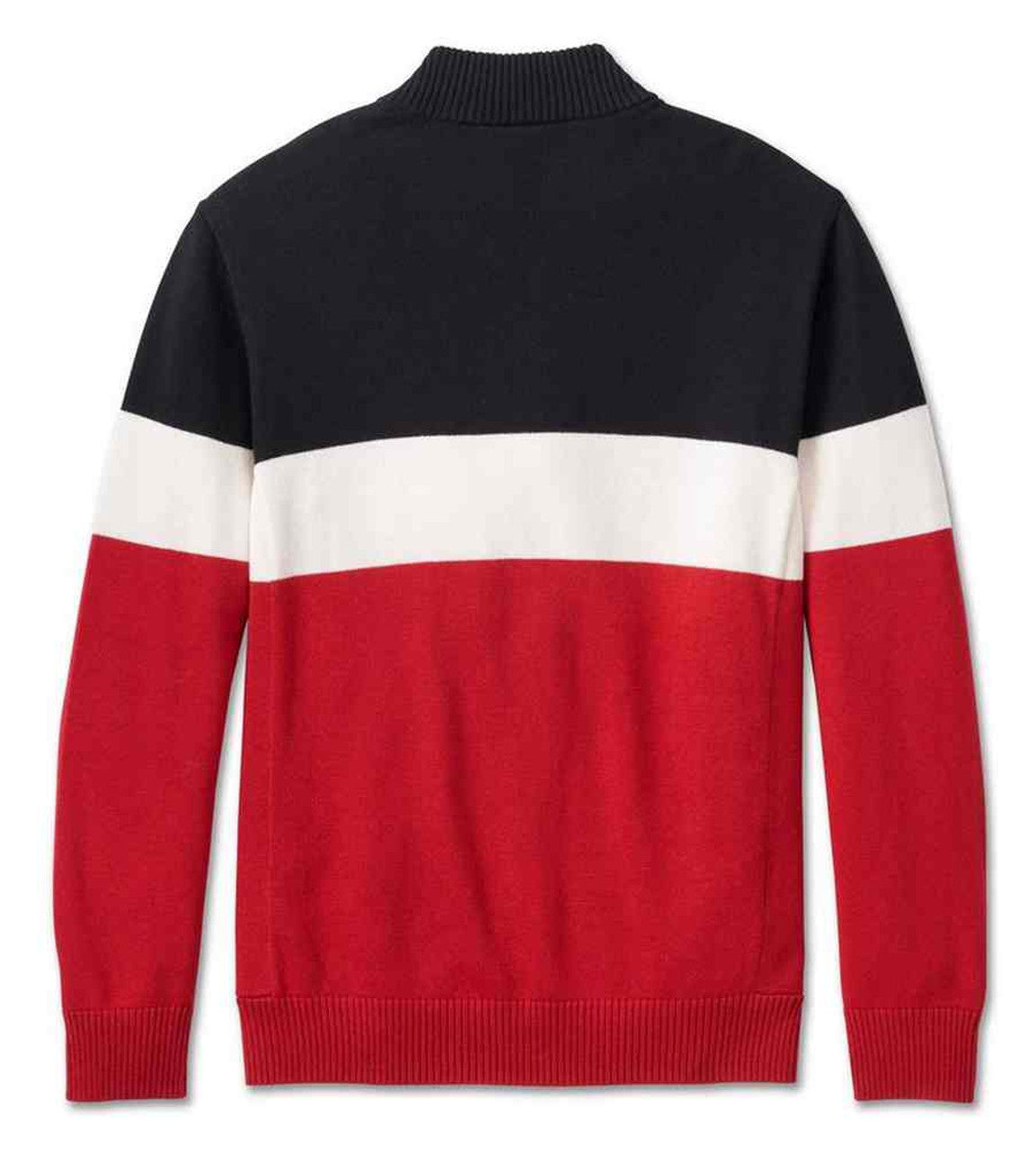 Harley-Davidson® Men's Darting 1/4-Zip Long Sleeve Sweater - Red/BLACK