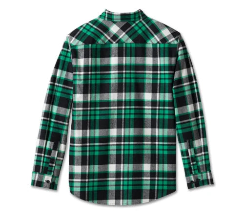 Genuine Harley-Davidson long-sleeved shirt, Dark green checkered