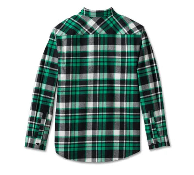 Genuine Harley-Davidson long-sleeved shirt, Dark green checkered