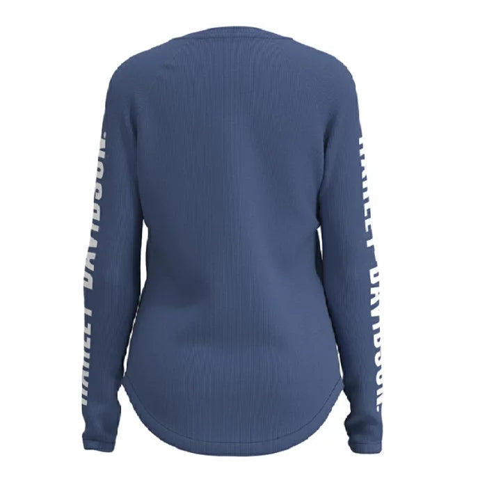 HARLEY-DAVIDSON Women's TEE-KNIT,Blue