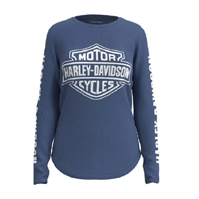 HARLEY-DAVIDSON Women's TEE-KNIT,Blue