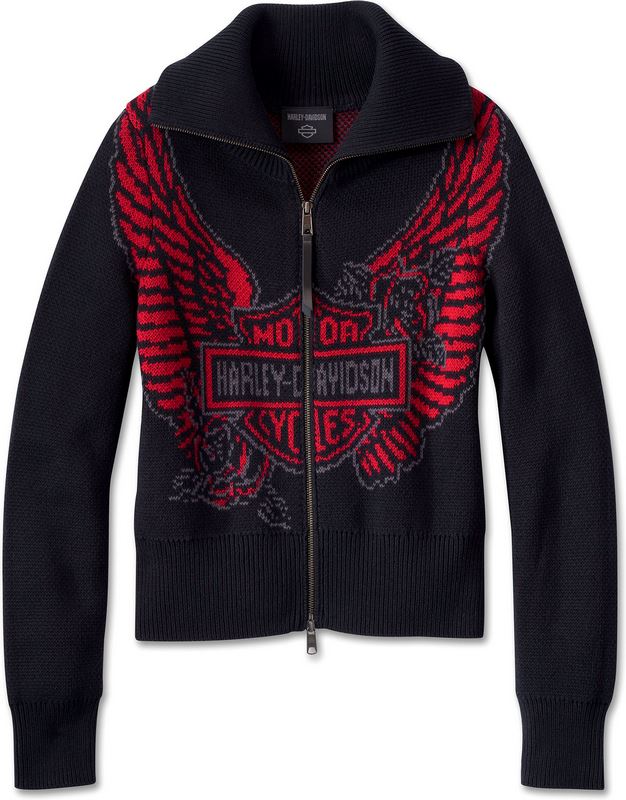 Harley-Davidson Sweater-Knit, Black Beauty Red