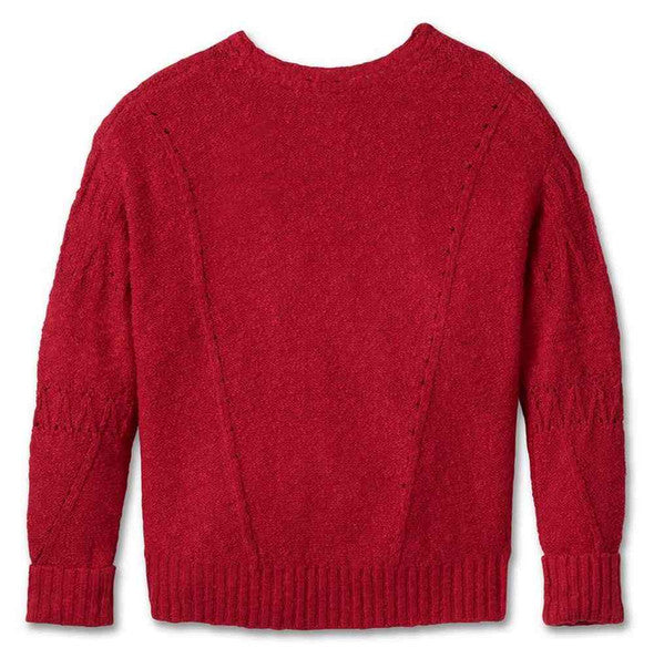 Harley-Davidson® Women's Station V-Neck Knit Sweater - Pepper Red