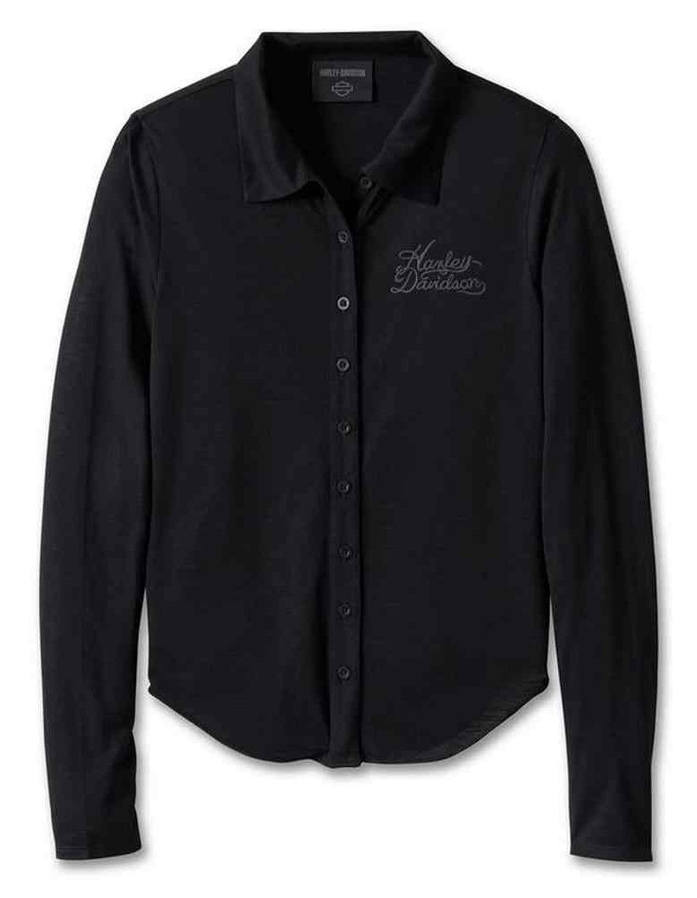 Harley-Davidson® Women's Blistering Long Sleeve Knit Top - Black