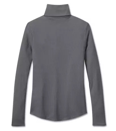 Harley-Davidson women´s Turtleneck Superstar Milwaukee Rib Grey