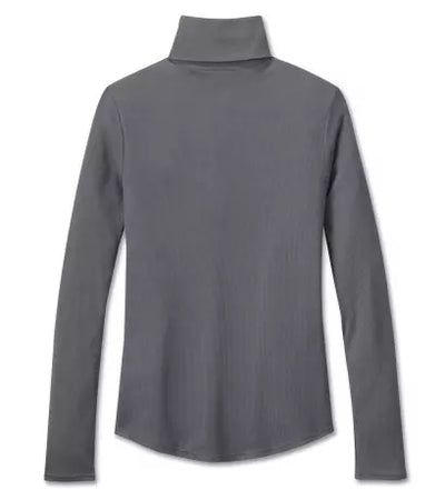 Harley-Davidson women´s Turtleneck Superstar Milwaukee Rib Grey