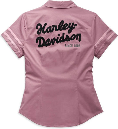 Harley-Davidson Shirt-Woven- Dusky Orchid/Purple
