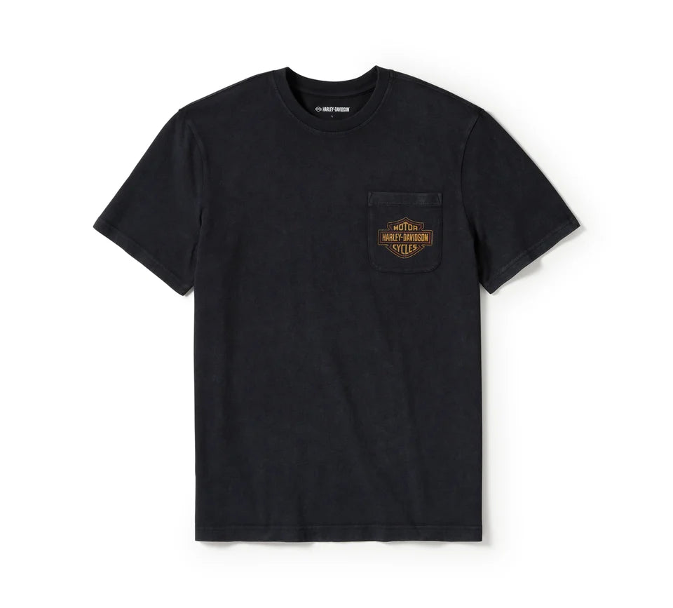 Men's Lightning Bolt Pocket Tee Vintage Black