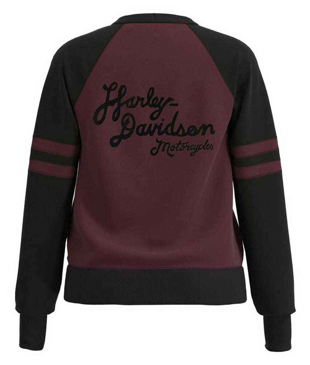 Harley-Davidson® Women's Open Road Henley Fleece Pullover - Burgundy
