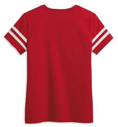 Women´s T-Shirt Forever Sleeve Striped red