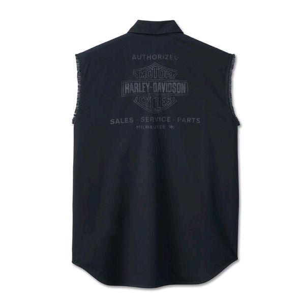 HARLEY-DAVIDSON VEST MEN'S STURGIS BLOWOUT SHIRT BLACK PLAID