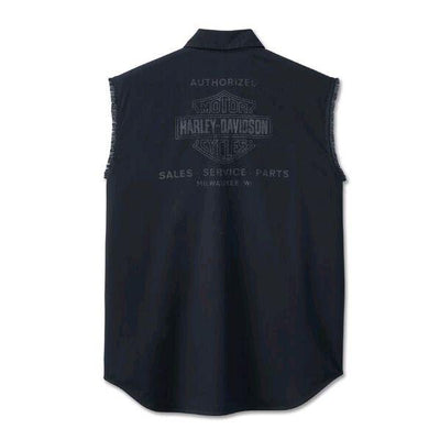 HARLEY-DAVIDSON VEST MEN'S STURGIS BLOWOUT SHIRT BLACK PLAID