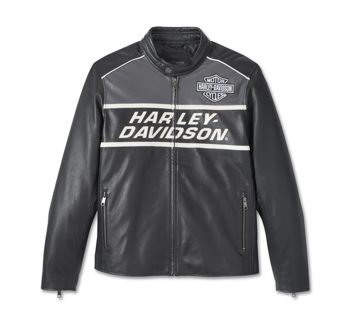 Harley-Davidson Mens Factory Leather Jacket - Black Beauty