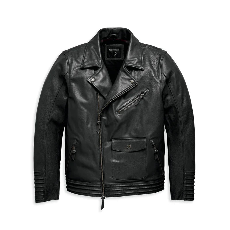Harley-Davidson® Men's Maverick Leather Biker Jacket - Black