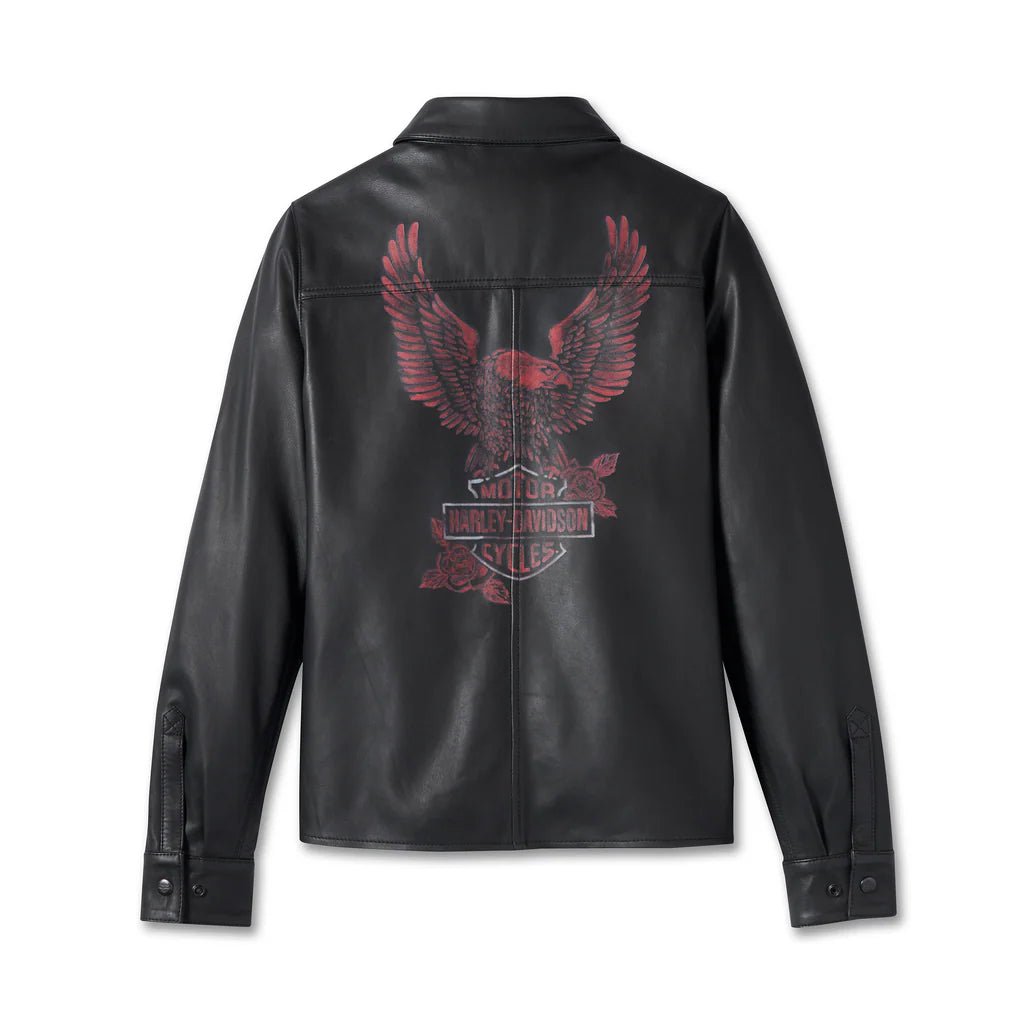 HARLEY-DAVIDSON® WOMEN'S EAGLE LEATHER SHIRT