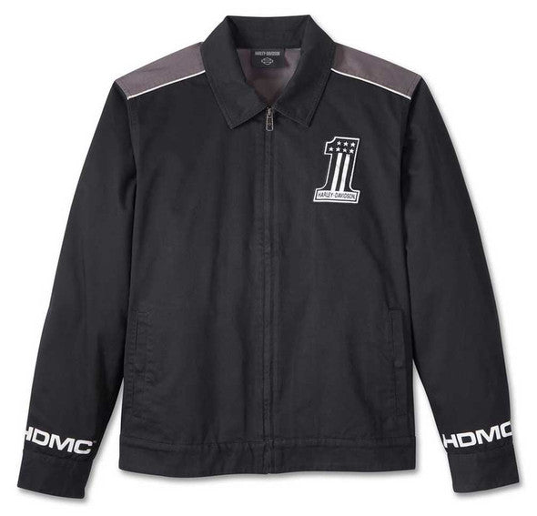Harley-Davidson® Men's #1 Logo Casual Work Cotton Jacket - Black