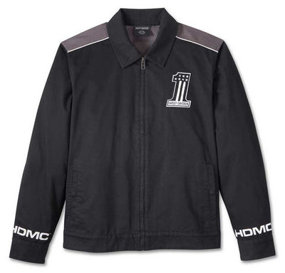 Harley-Davidson® Men's #1 Logo Casual Work Cotton Jacket - Black