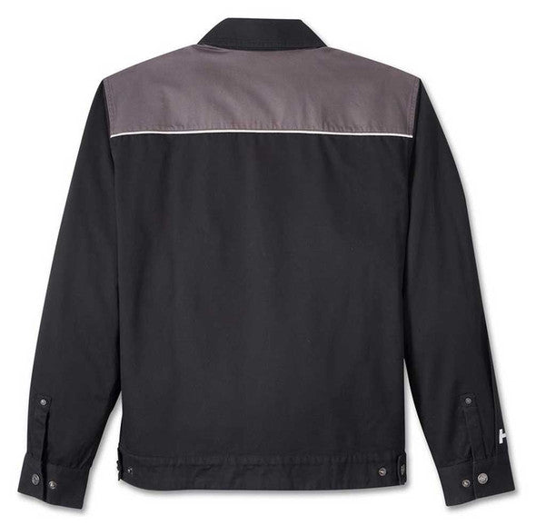 Harley-Davidson® Men's #1 Logo Casual Work Cotton Jacket - Black