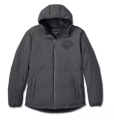 Harley-Davidson Jacket Bar & Shield Hooded Puffer grey