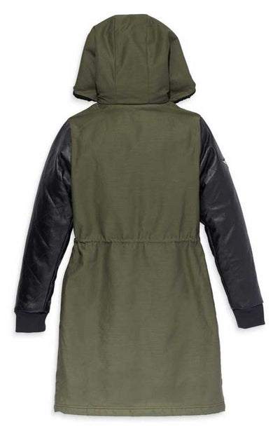 Harley-Davidson® Women's Up North Parka w/ Leather Sleeves - Green