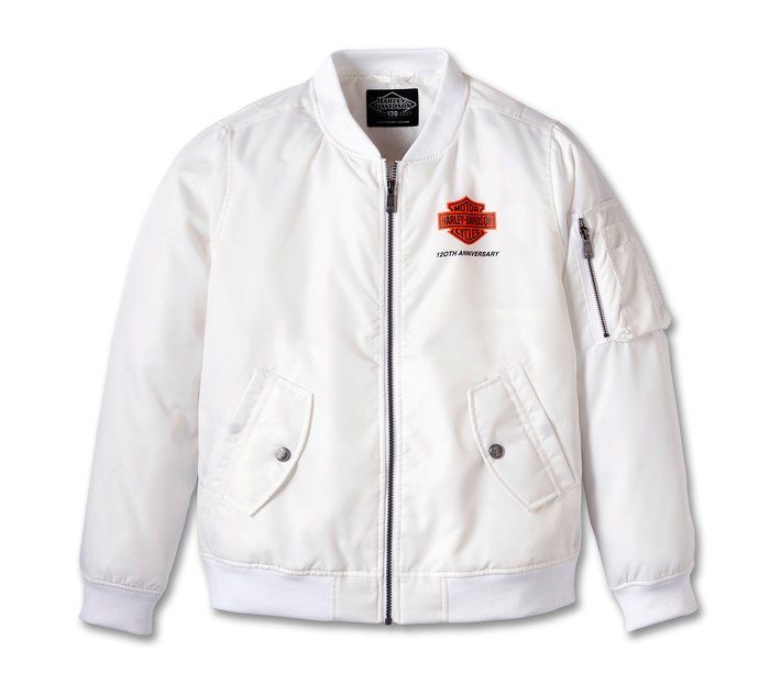 Women's 120th Anniversary Bomber Jacket - Bright White