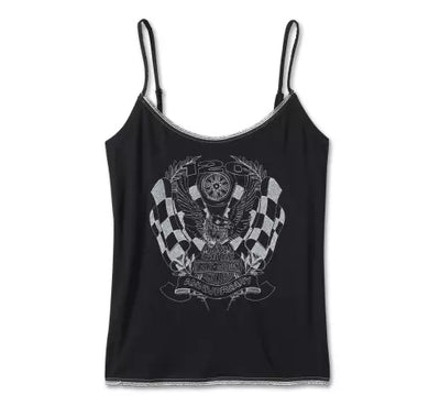Harley-Davidson women´s Tank Top 120th Anniversary Eagle Flags black
