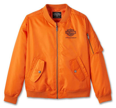 Harley-Davidson® Women's 120th Anniversary Bomber Jacket - Orange