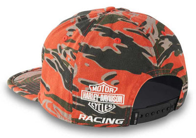 Harley-Davidson® Men's Faster Adjustable Snapback Baseball Cap- Orange