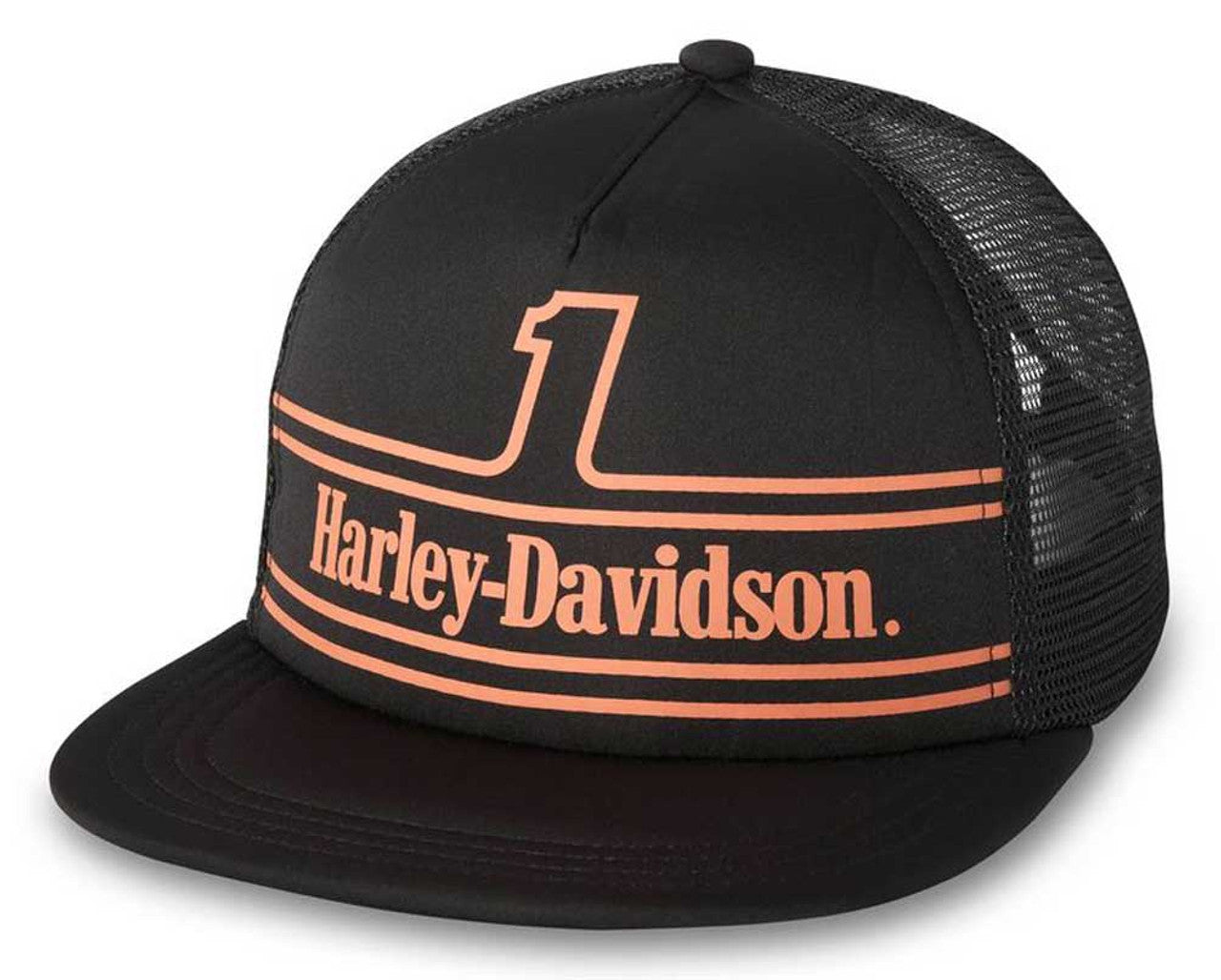 Harley-Davidson® Men's #1 Racing Trucker Baseball Cap - Black