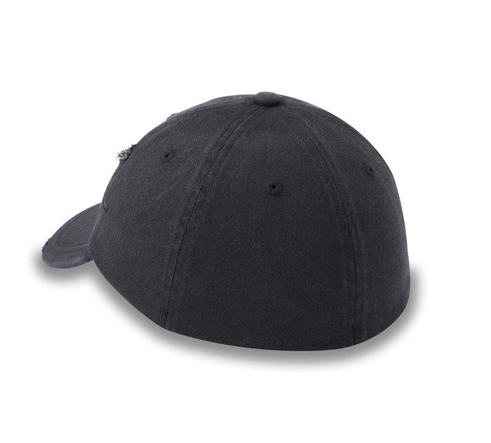 Flying Lap Distressed Stretch-Fit Cap - Harley Black