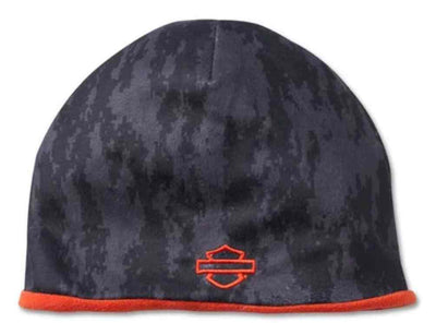 Harley-Davidson® Men's Reversible Camo Beanie Cap - Orange/Black