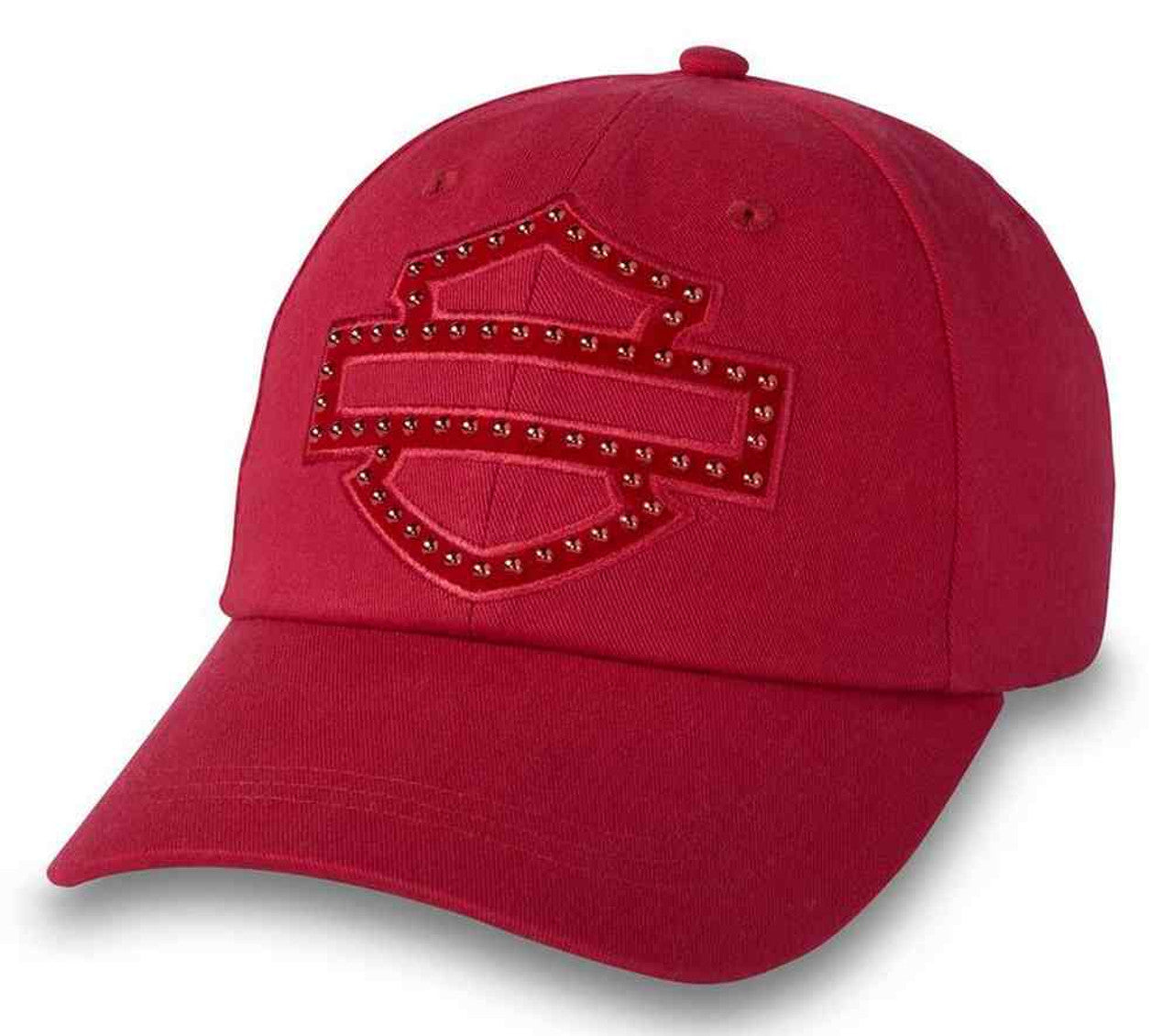 Harley-Davidson® Women's Embellished Adjustable Baseball Cap - Red