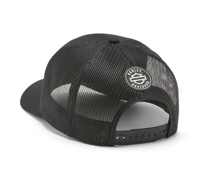 Logo Switchback Trucker Cap Black