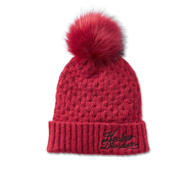 Harley-Davidson Celebrate Pom Pom Hat - RED Chili Pepper