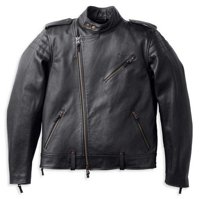 Harley-Davidson® Men's Big Sur Midweight Leather Jacket, Black